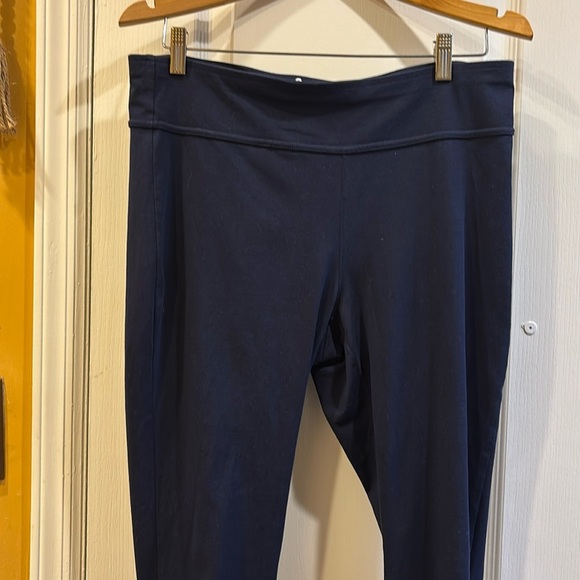 SUNDAY BRAND BLUE ATHLETIC PANT SIZE LARGE RUCHING ON BOTTOM OF LEG ON THE SIDE - Picture 1 of 5